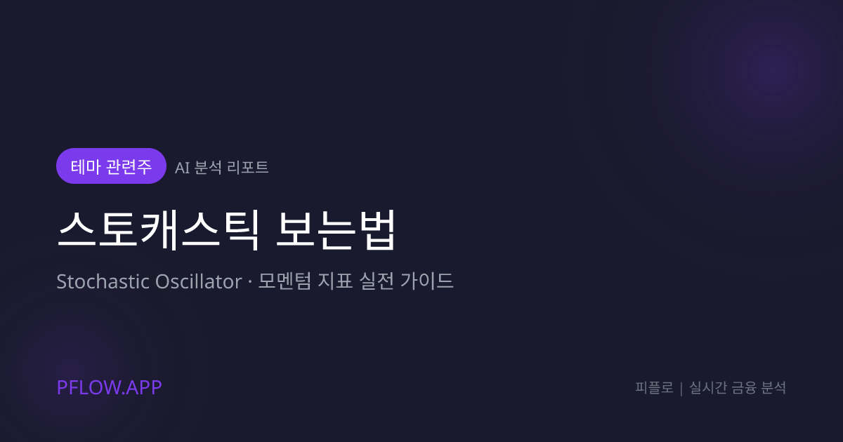 스토캐스틱(Stochastic Oscillator) 보는법 가이드 썸네일