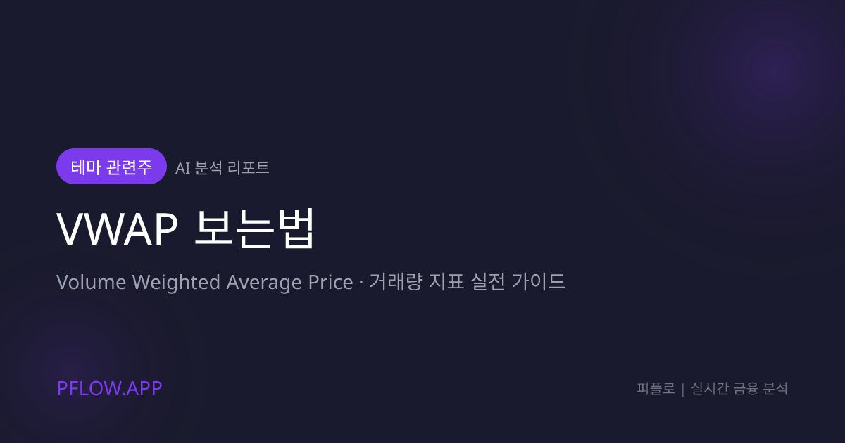 VWAP(Volume Weighted Average Price) 보는법 가이드 썸네일